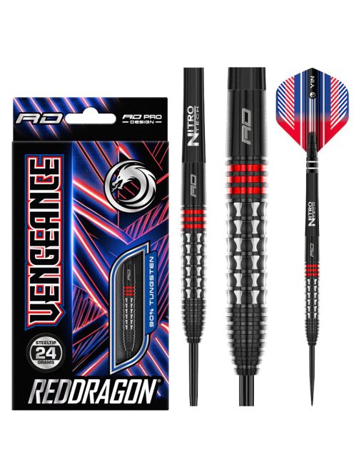 Dart szett Red Dragon VENGEANCE RED 24G 90% WOLFRAM 