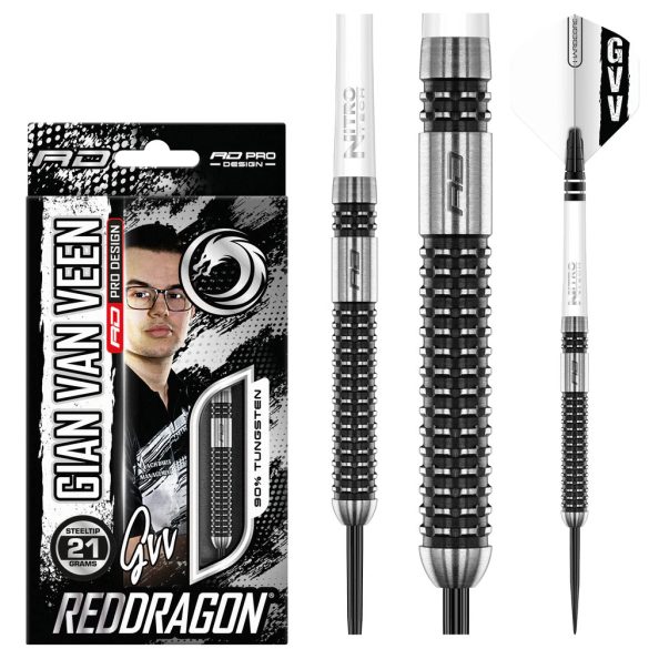 DART SZETT STEEL RED DRAGON GIAN VAN VEEN AXIS SE 21G 90% WOLFRAM