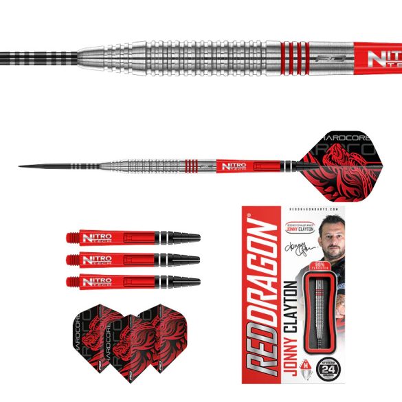  DART SZETT STEEL RED DRAGON JONNY CLAYTON ORIGINAL 2.0, 24G 90% WOLFRAM