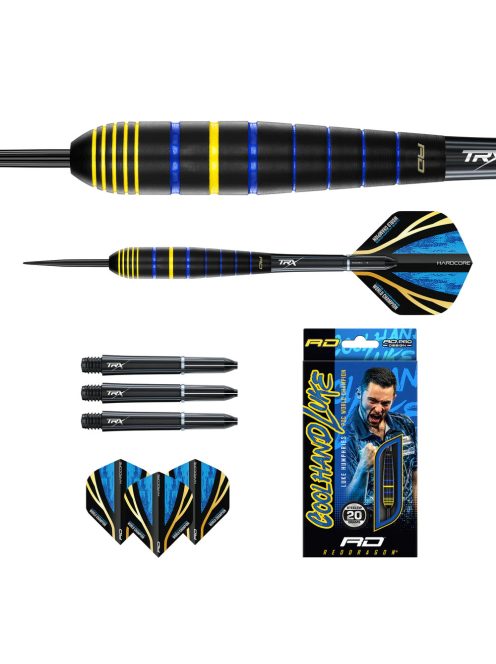 DART SZETT RED DRAGON STEEL LUKE HUMPHRIES WORLD CHAMPION BRASS 22G, RÉZTESTŰ 