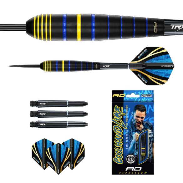 DART SZETT RED DRAGON STEEL LUKE HUMPHRIES WORLD CHAMPION BRASS 22G, RÉZTESTŰ 