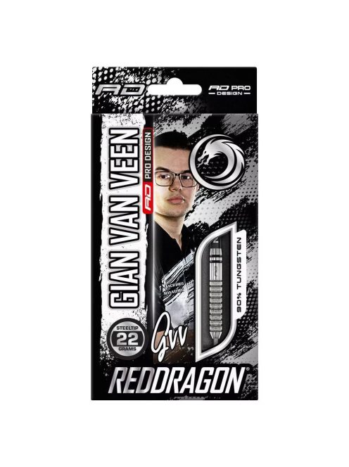 Dart szett steel Red Dragon Gian Van Veen Tour Edition 22g, 90%