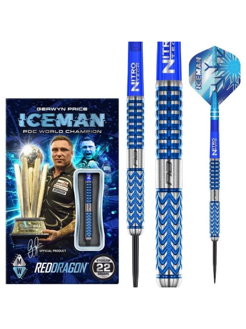 Dart szett steel Red Dragon Gerwyn Price Glacier 22g, 90% 