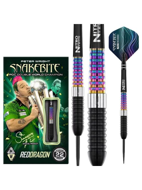 Dart szett steel Red Dragon Peter Wright Corra 22g, 90%