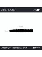 Dart szett steel Red Dragon Dragonfly 95 Black - Tapered 23g, 90%