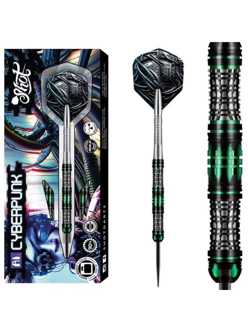 DARTS SZETT SHOT STEEL, AI CYBERPUNK 23G, 90% WOLFRAM