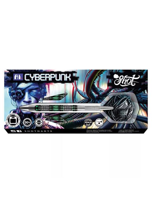 DARTS SZETT SHOT STEEL, AI CYBERPUNK 23G, 90% WOLFRAM