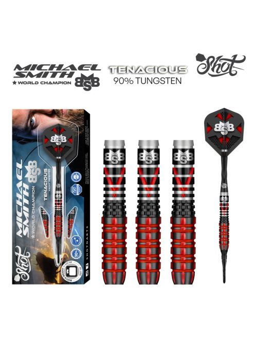 DARTS SZETT SOFT SHOT MICHAEL SMITH TENACIOUS 18G, 90% WOLFRAM