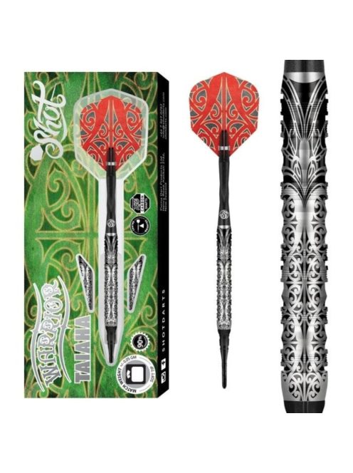 darts szett Shot soft, Warrior Taiaha 20g, 90%