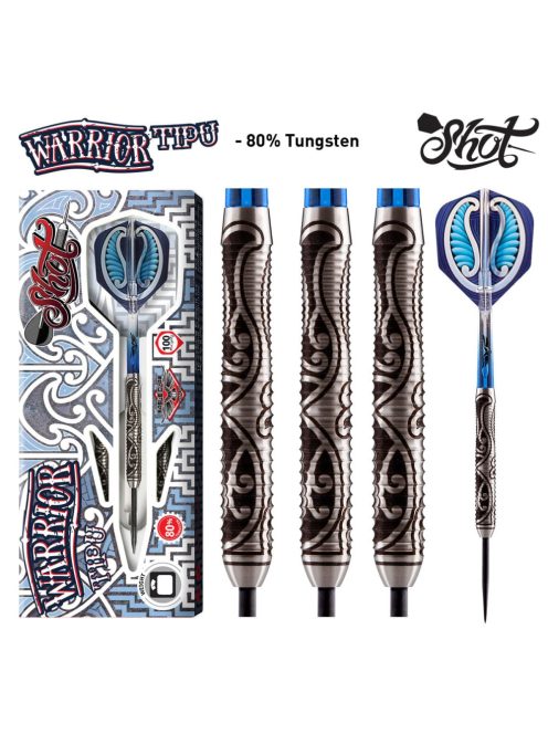 DARTS SZETT SHOT STEEL, WARRIOR TIPU, 21G, 80% WOLFRAM