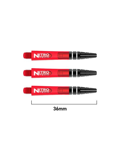 Dart shaft Red Dragon Nitrotech plastic, red, short, 36mm