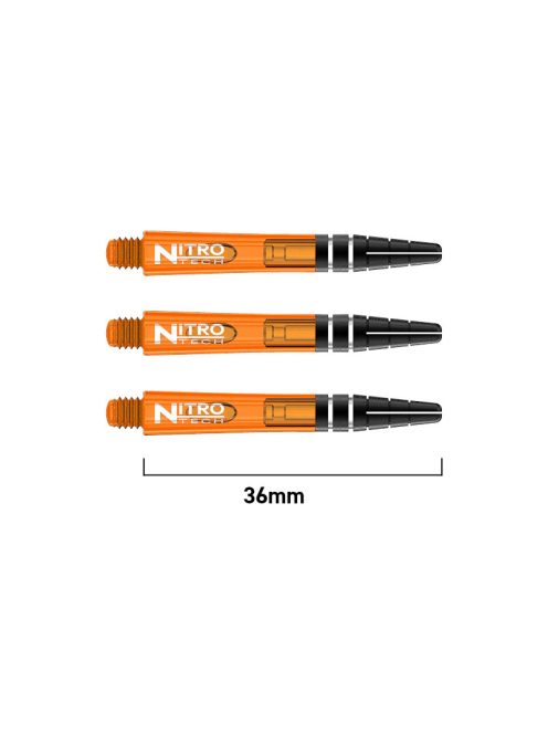 Dart shaft Red Dragon Nitrotech plastic orange, short, 36mm