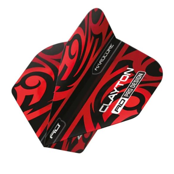 DARTS TOLL JONNY CLAYTON RED & BLACK TRIBAL RED DRAGON