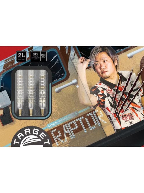 Darts szett steel TARGET JAPAN SP George Nishitani Raptor G5, 21g 90% wolfram