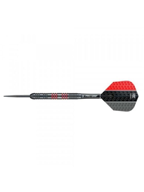 Darts szett TARGET steel, 23g, Vapor8 black, piros, 80%