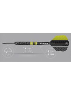 Darts szett TARGET steel 22g VAPOR8 BLACK sárga 80%