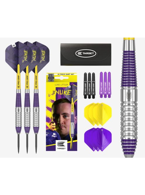 DART SZETT TARGET STEEL LUKE LITTLER 22G, RÉZTESTŰ BRASS