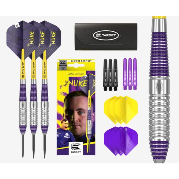 DART SZETT TARGET STEEL LUKE LITTLER 22G, RÉZTESTŰ BRASS