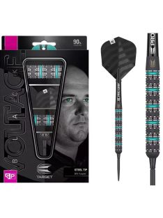   Dart szett steel TARGET Rob Cross, Voltage black edition, Swiss point 23g, 90%