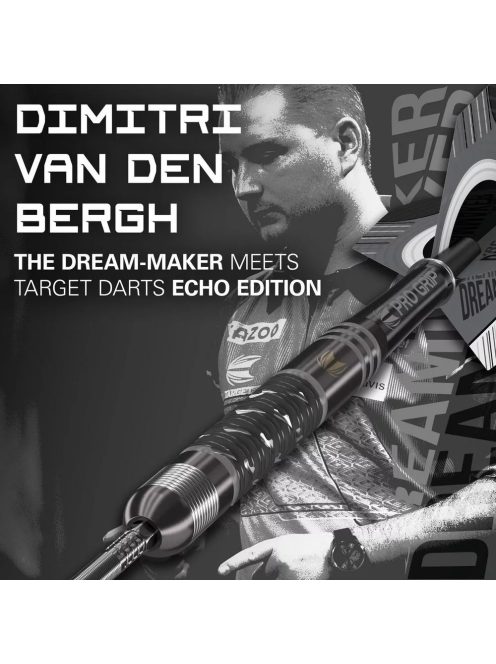 Dart szett steel Swiss Point Target Dimitri Van Den Bergh Echo, 22g, 90% wolfram