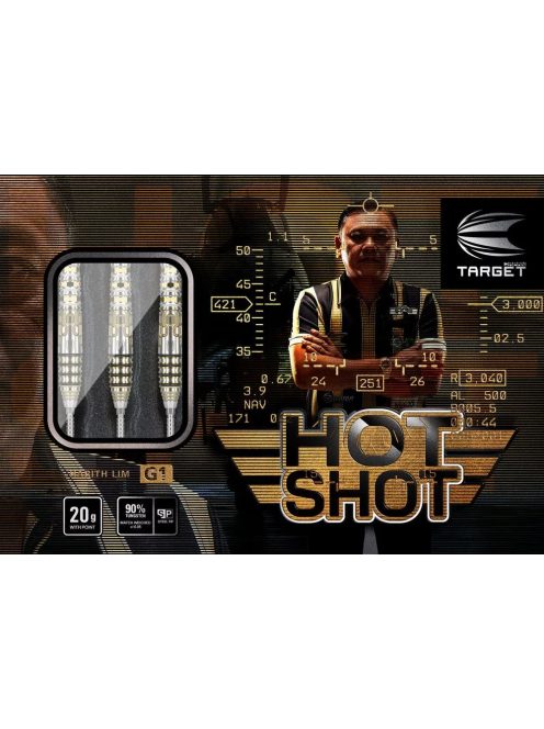 Darts szett steel TARGET JAPAN SP Harith Lim Hot Shot G1, 20g 90% wolfram