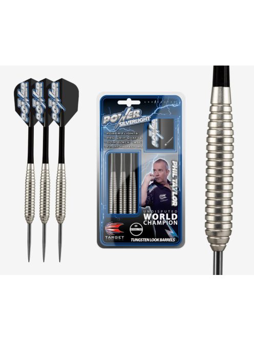 Dart szett TARGET steel POWER SILVERLIGHT 24g - Phil Taylor