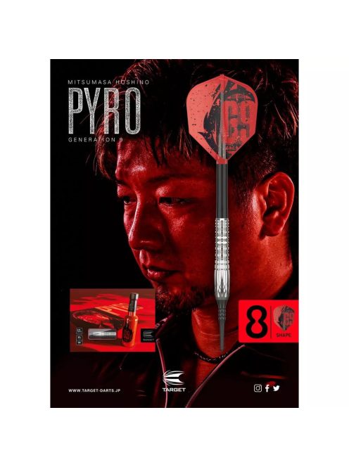 DARTS SZETT SOFT TARGET JAPAN MITSUMASA HOSHINO THE PYRO G9, 17G 90% WOLFRAM