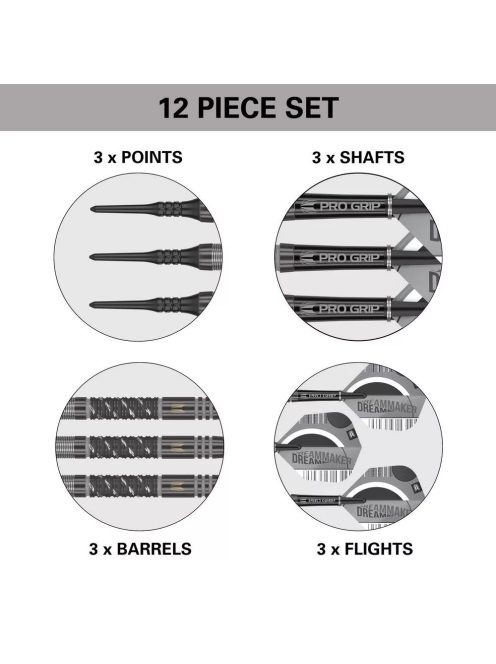 Dart szett soft Target Dimitri Van Den Bergh Echo, 20g, 90% wolfram