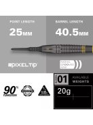 Dart szett soft Target Scott Williams Black 20g, 90% wolfram