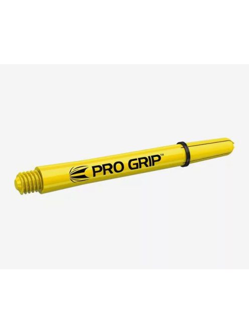 DART SZÁR TARGET PRO GRIP MŰANYAG, CITROMSÁRGA, RÖVID, 9DB-OS CSOMAG