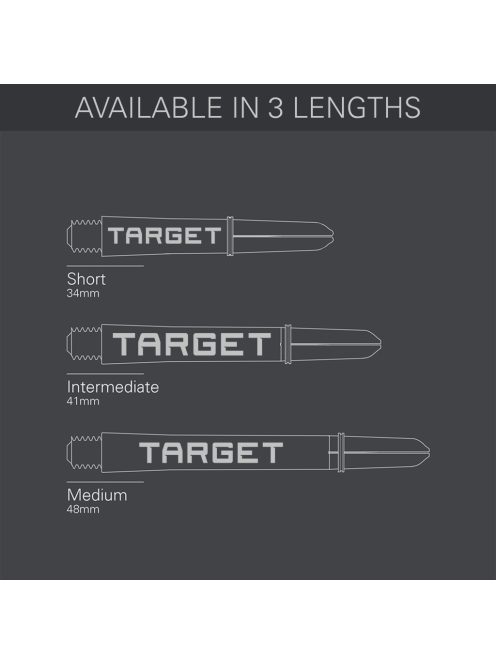 Dart szár rövid Target Pro Grip Tag 34mm, szürke-fekete multi-pack