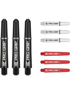   Dart szár rövid Target Pro Grip 34mm, fekete-fehér-piros multi-pack