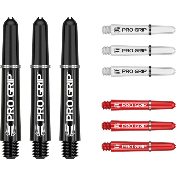 Dart szár rövid Target Pro Grip 34mm, fekete-fehér-piros multi-pack