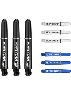   Dart szár rövid Target Pro Grip 34mm, fekete-fehér-kék multi-pack