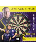 Darts tábla Target Luke 'The Nuke' Littler két szett nyíllal és dobóvonallal