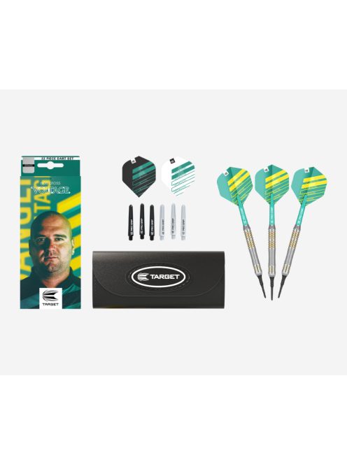 DARTS SZETT TARGET SOFT, ROB CROSS, 18G BRASS