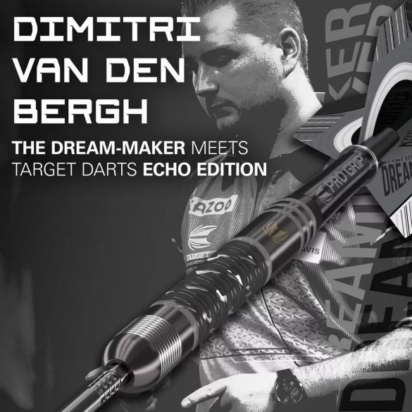 DART SZETT STEEL SWISS POINT TARGET DIMITRI VAN DEN BERGH ECHO, 23G, 90% WOLFRAM