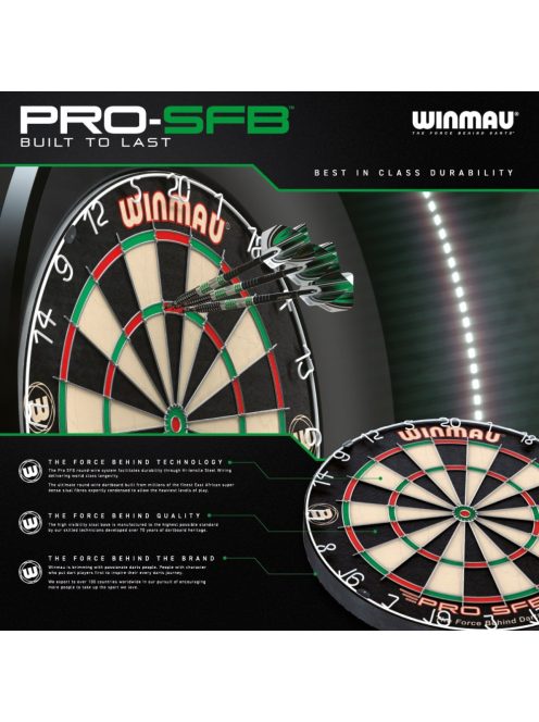 WINMAU darts tábla, PRO SFB, sisal  