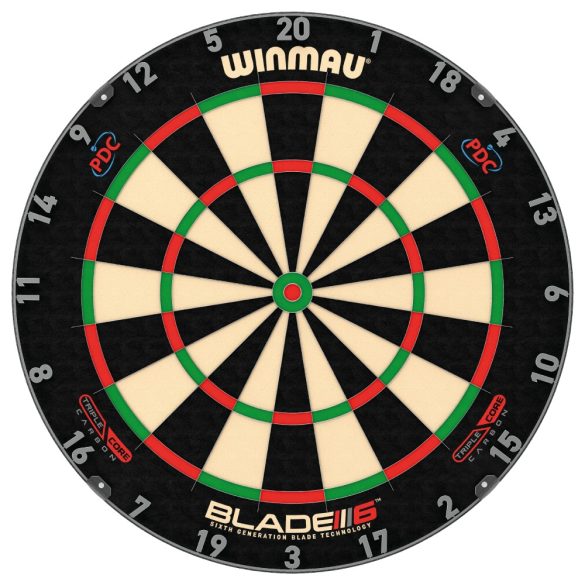 Winmau darts tábla,  Blade 6 Triple Core PDC,  sisal