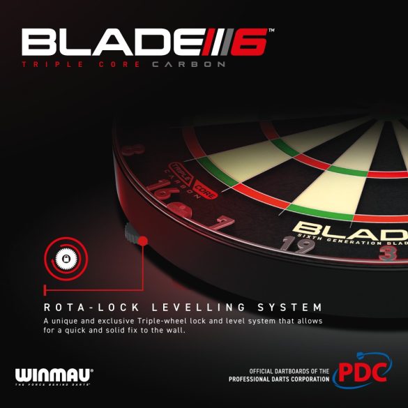 Winmau darts tábla,  Blade 6 Triple Core PDC,  sisal