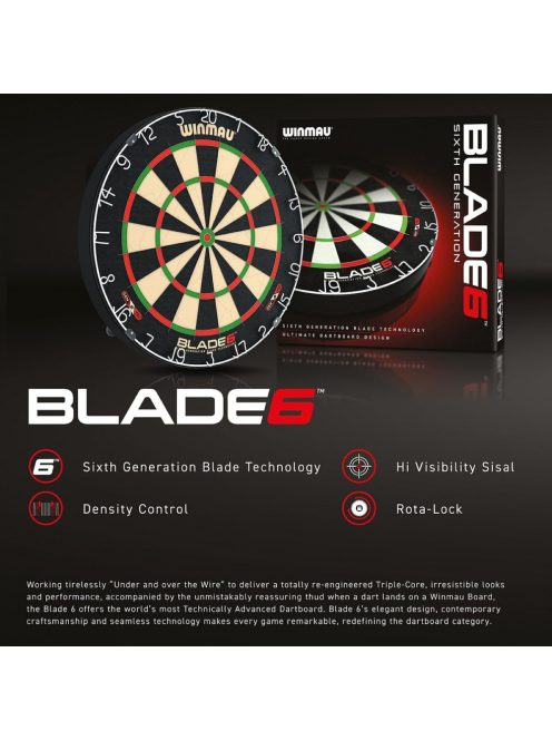 Winmau darts tábla, Blade 6, sisal  