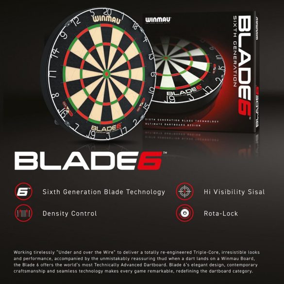 Winmau darts tábla, Blade 6, sisal  