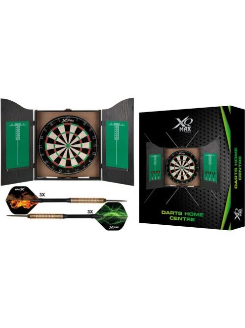 XQMAX komplett dart csomag home darts centre (fekete kabinet)