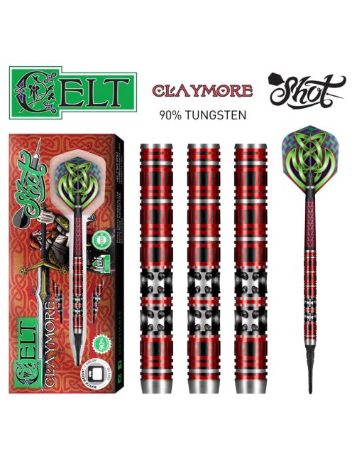 DARTS SZETT SHOT SOFT, CELT CLAYMORE, 20G, 90% WOLFRAM