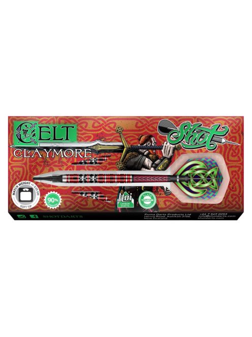 DARTS SZETT SHOT SOFT, CELT CLAYMORE, 20G, 90% WOLFRAM